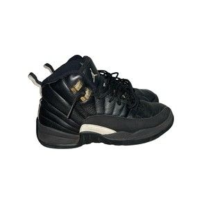 Nike Air Jordan 12 XII Retro BG The Master Black Gold Sneakers Youth Size 6Y